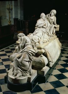 Grafmonument voor Armand-Jean du Plessis, Kardinaal Richelieu, die de kardinaal uitbeeldt stervend in de armen van Vroomheid, een huilend standbeeld van Christelijke Doctrine aan zijn voeten